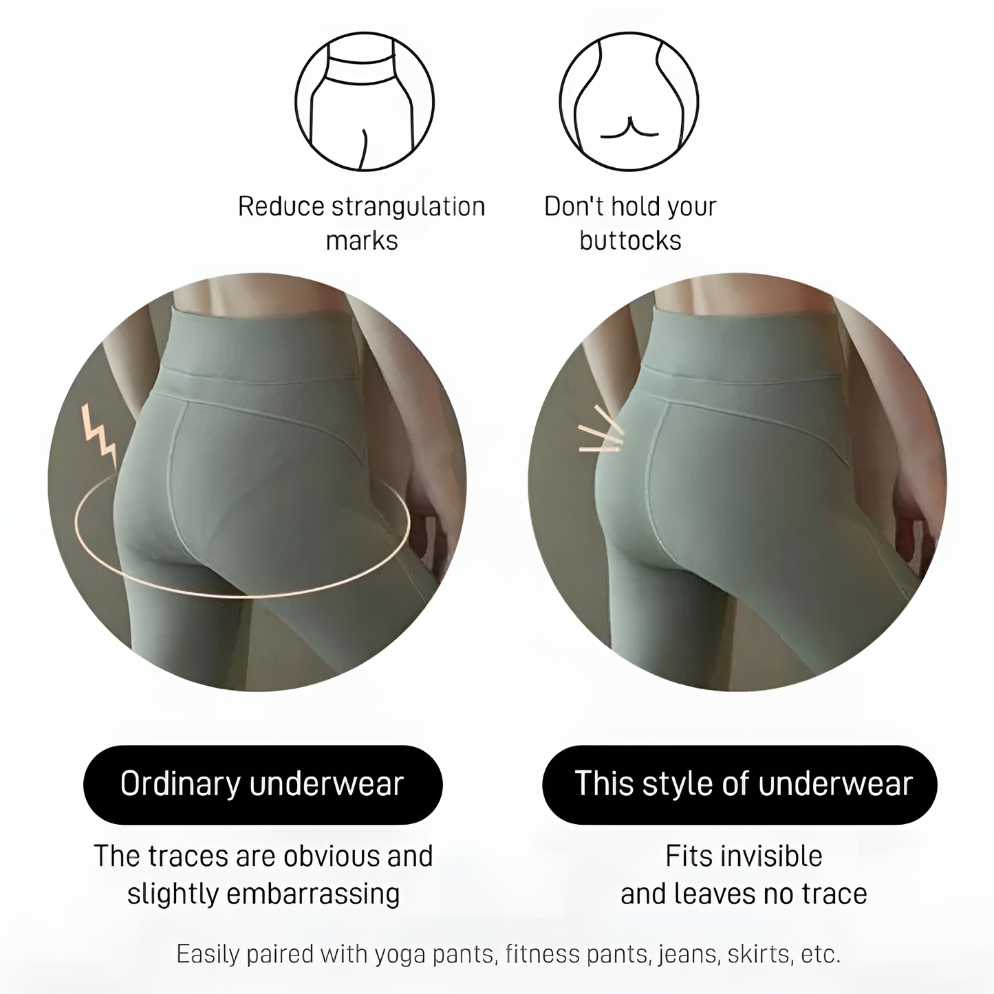 High-Waisted Tummy Control Seamless Underwear - Set of 2 (Pink)