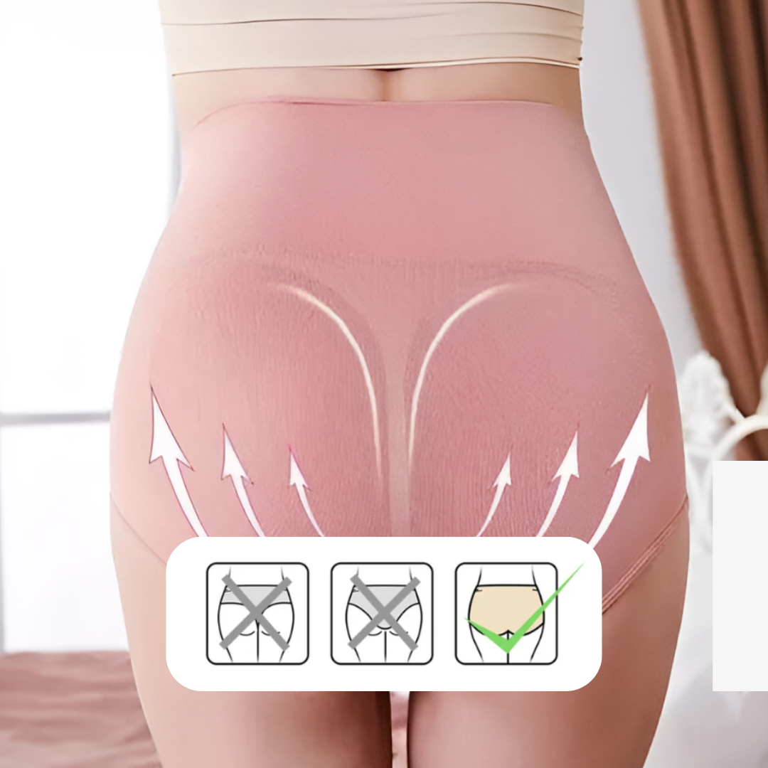 High-Waisted Tummy Control Seamless Underwear - Set of 2 (Pink)