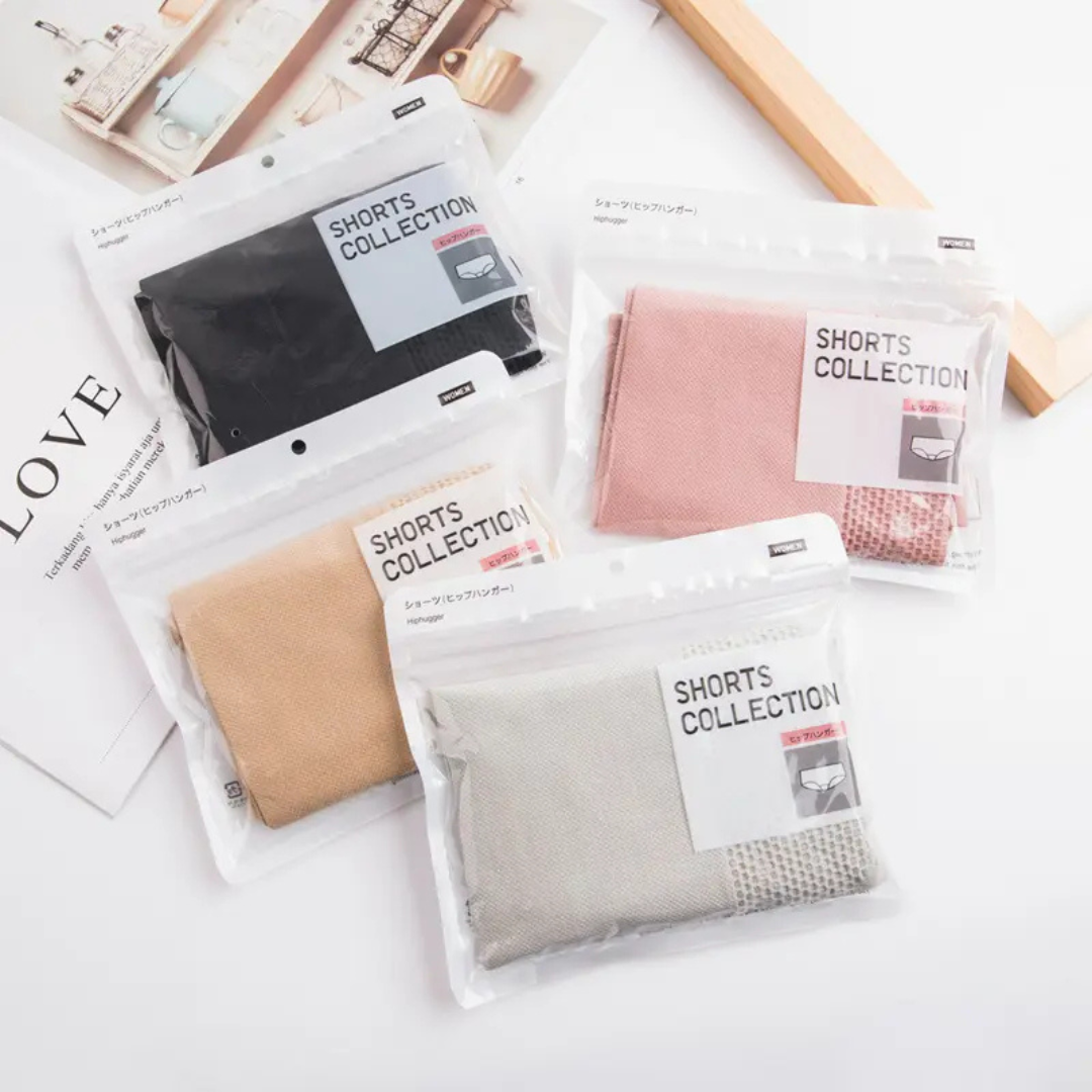 High-Waisted Tummy Control Seamless Underwear - Set of 2 (Pink)