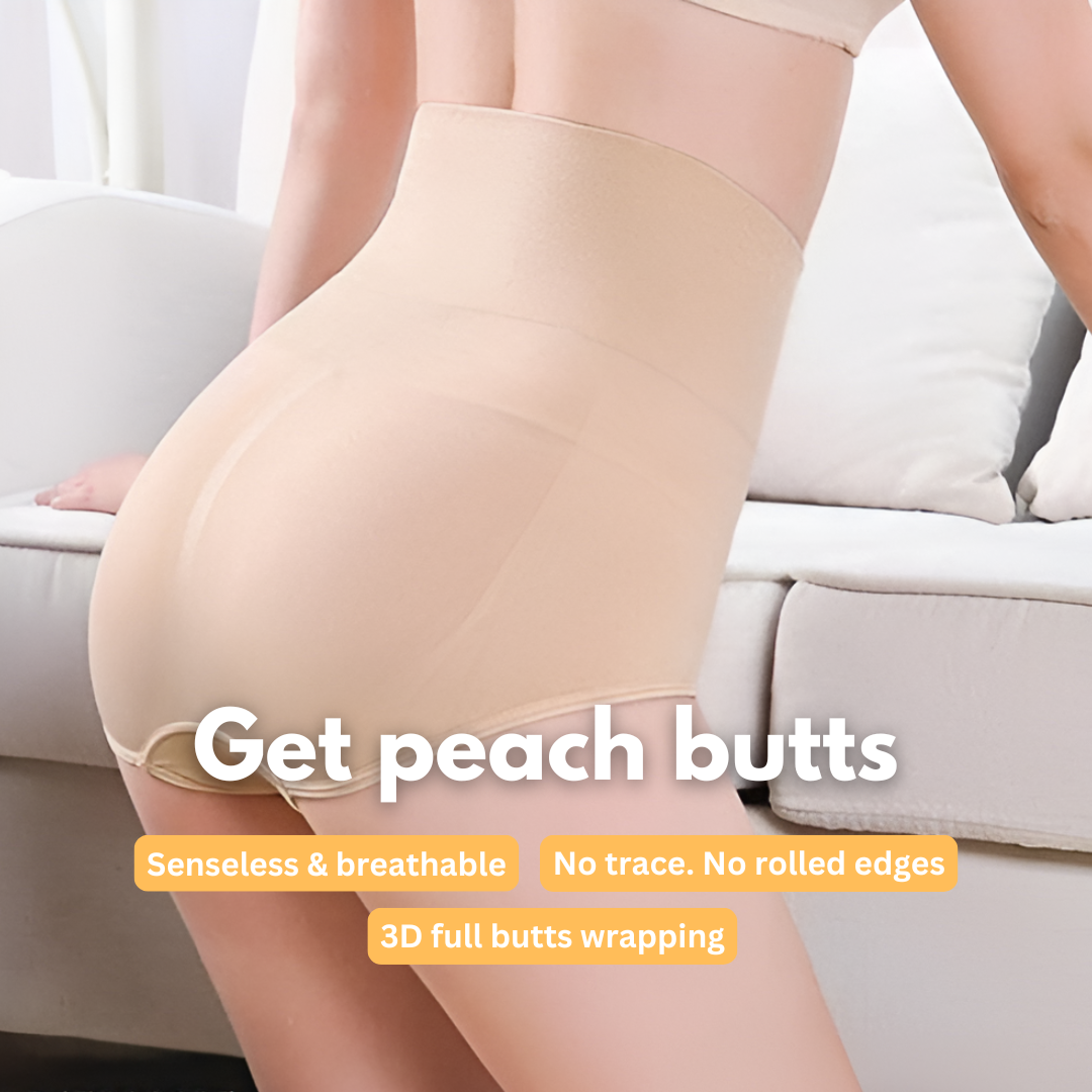 High-Waisted Tummy Control Seamless Underwear - Set of 2 (Pink)