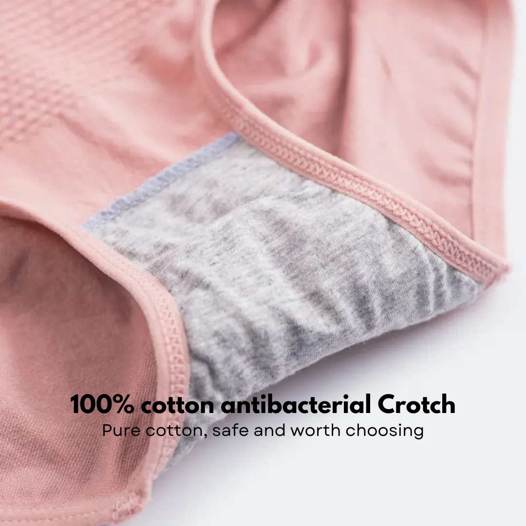 High-Waisted Tummy Control Seamless Underwear - Set of 2 (Pink)