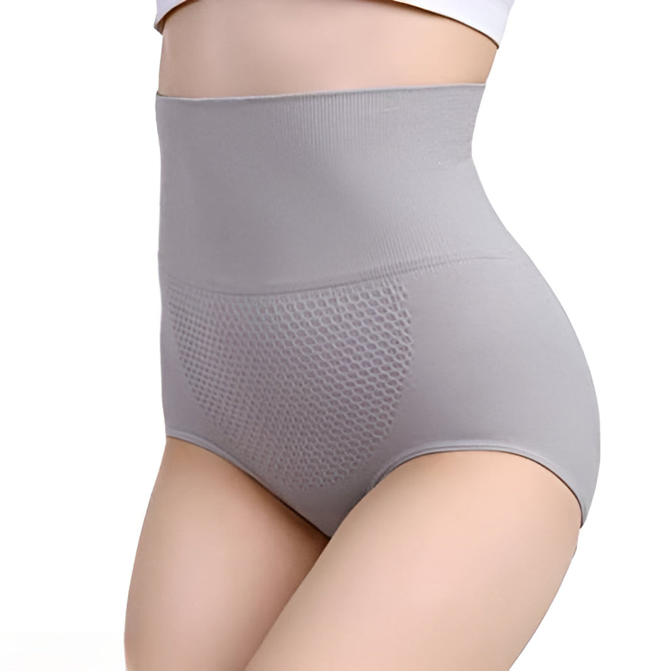 High-Waisted Tummy Control Seamless Underwear - Set of 2 (Grey)